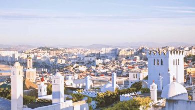 A beautiful view of Tangier, a city in Morocco.
